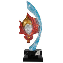 TROFEO FIGURA MÁSCARA CURVA