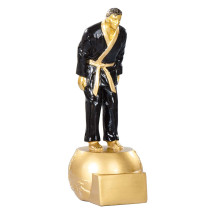 TROFEO KARATE DE RESINA DORADO Y NEGRO