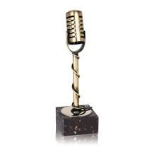 TROFEO MICRÓFONO DE METAL