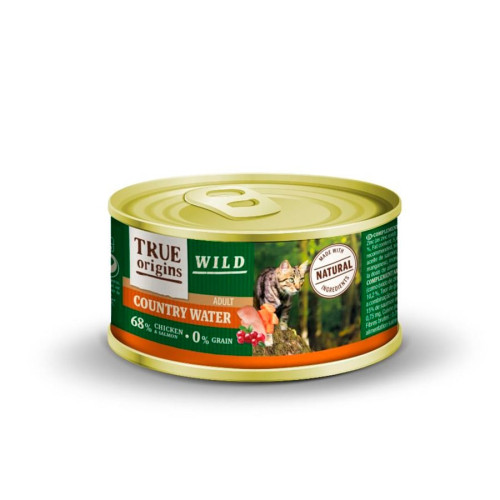 True Origins Wild Adult Country Water Pollo y Salm&oacute;n lata para gatos