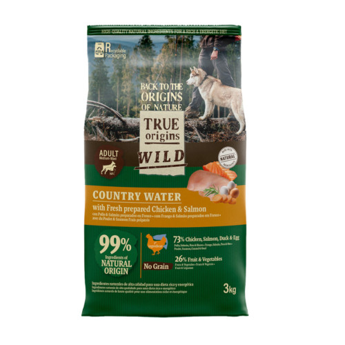 True Origins Wild Adult Country Water Pollo y Salm&oacute;n pienso para perros