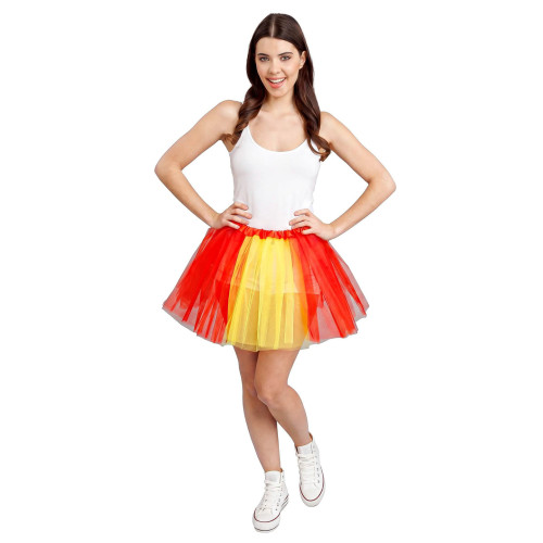 Tutu hincha rojo y amarillo Espa&ntilde;a 39 cm