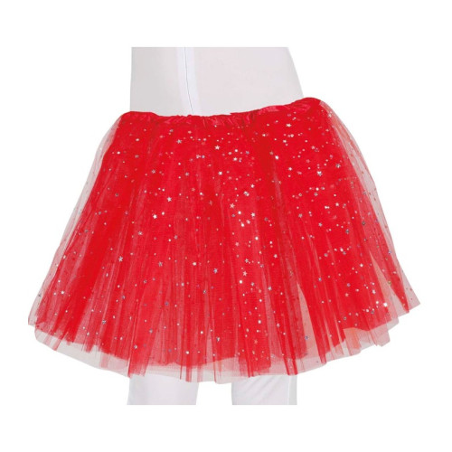 Tut&uacute; o Enagua Color Rojo Infantil con Estrellas