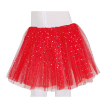 Tutú o Enagua Color Rojo Infantil con Estrellas