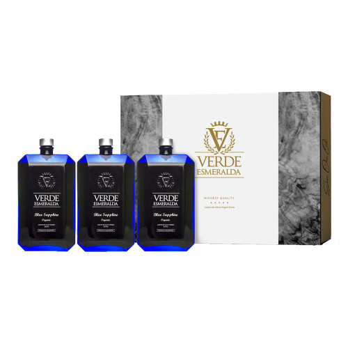 Verde Esmeralda Blue Sapphire Picual Estuche Regalo 3 Botellas 500 ml