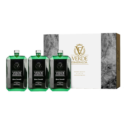 Verde Esmeralda Green Emerald Picual Estuche Regalo 3 Botellas 500 ml
