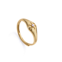 Viceroy anillo 13094a013-30 plata dorada flor mujer