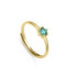 Viceroy anillo 9115A013-32 plata dorada piedra verde mujer