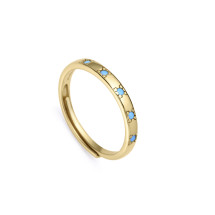 Viceroy anillo 9119A015-33 plata dorada circonitas azules mu...