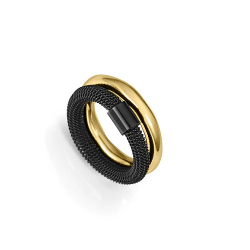 Viceroy anillo doble 14347A01610 dorado negro mujer
