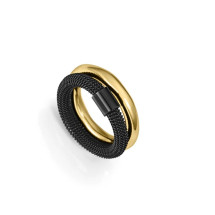 Viceroy anillo doble 14347A01610 dorado negro mujer