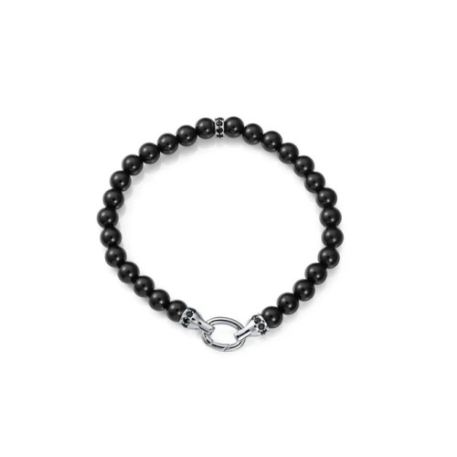 Viceroy pulsera 13256P000-45 plata piedras naturales negras