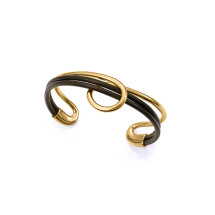 Viceroy pulsera rígida acero piel 15155P01010 mujer