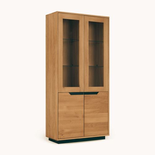 Vitrina de madera maciza roble Bremen 2 | NordicStory