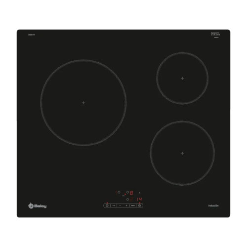 Vitrocer&aacute;mica Balay 3EB864FR 4600W 3 zonas negro 60 cm