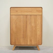 Zapatero de madera maciza roble Geneva | NordicStory